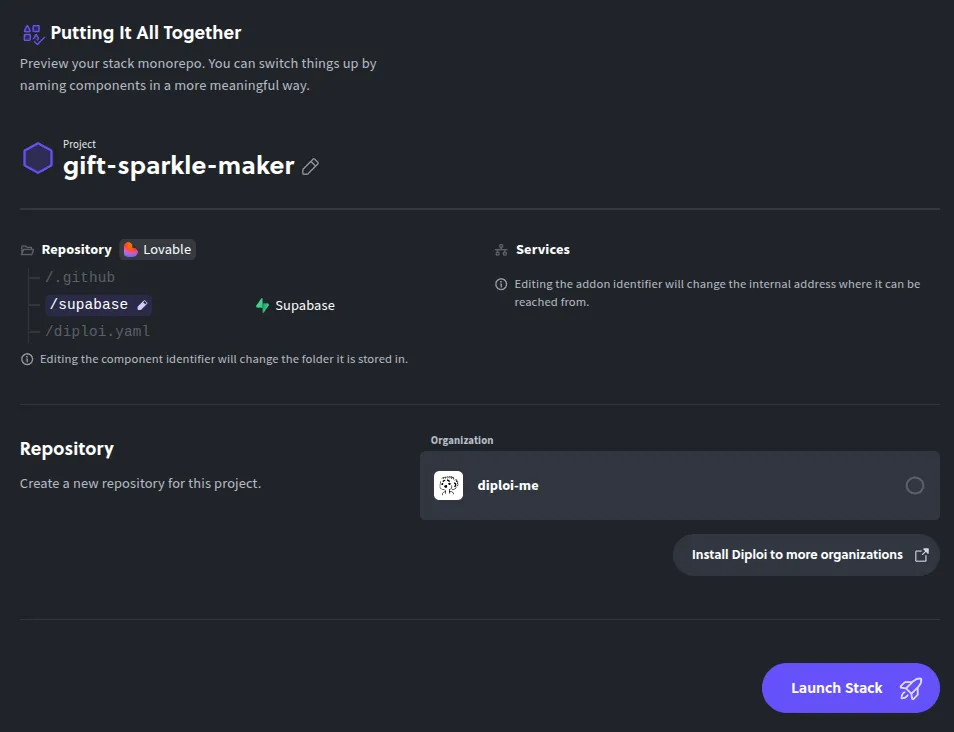 Adding Supabase to an imported project with Lovable