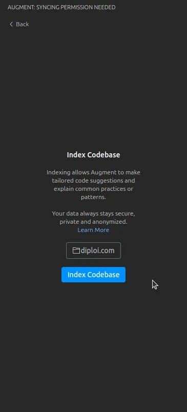 Augment code indexing