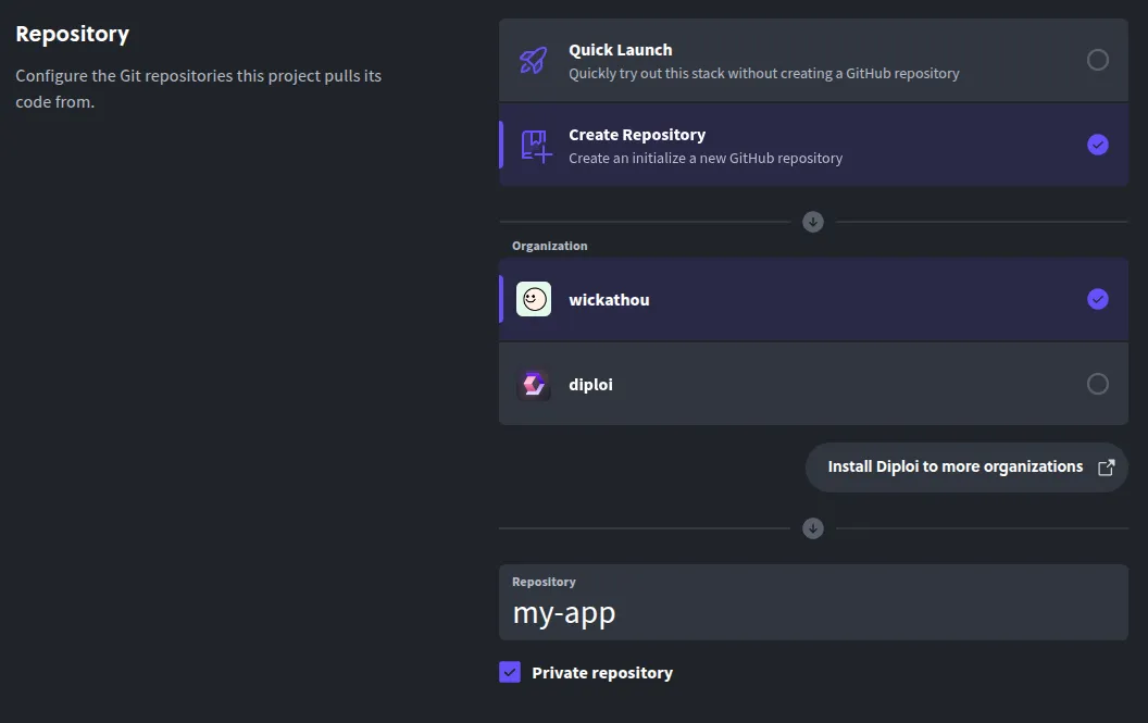 Create repository