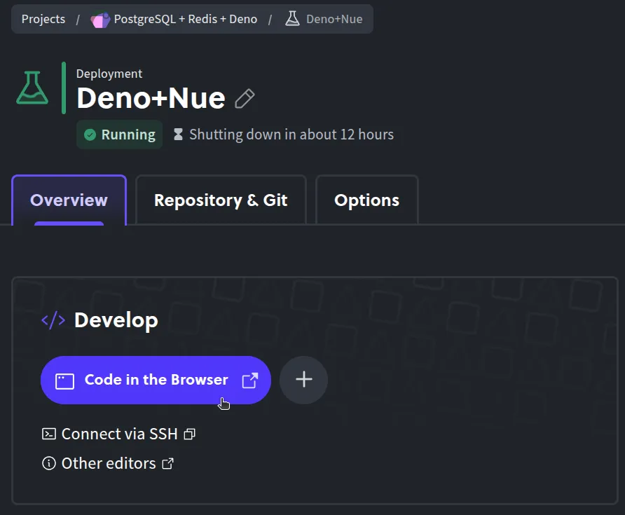 Deno browser IDE