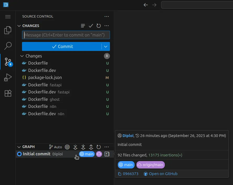 Pushing updates to GitHub before starting a Production deployment