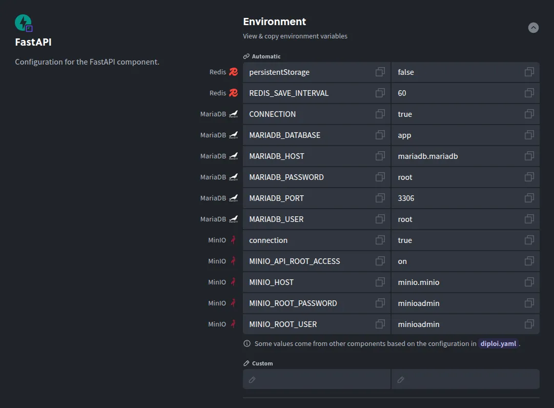 FastAPI environment variables