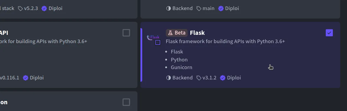 Selecting Flask