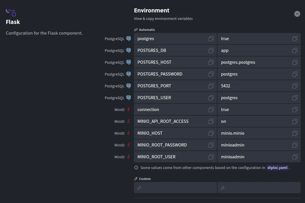 Flask environment variables