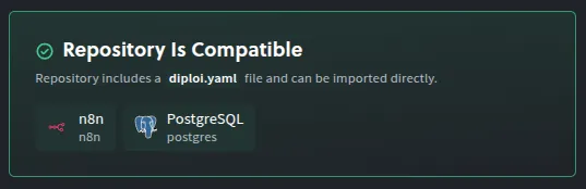Importing an application built with Diploi