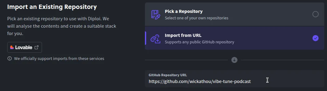 Importing from URL