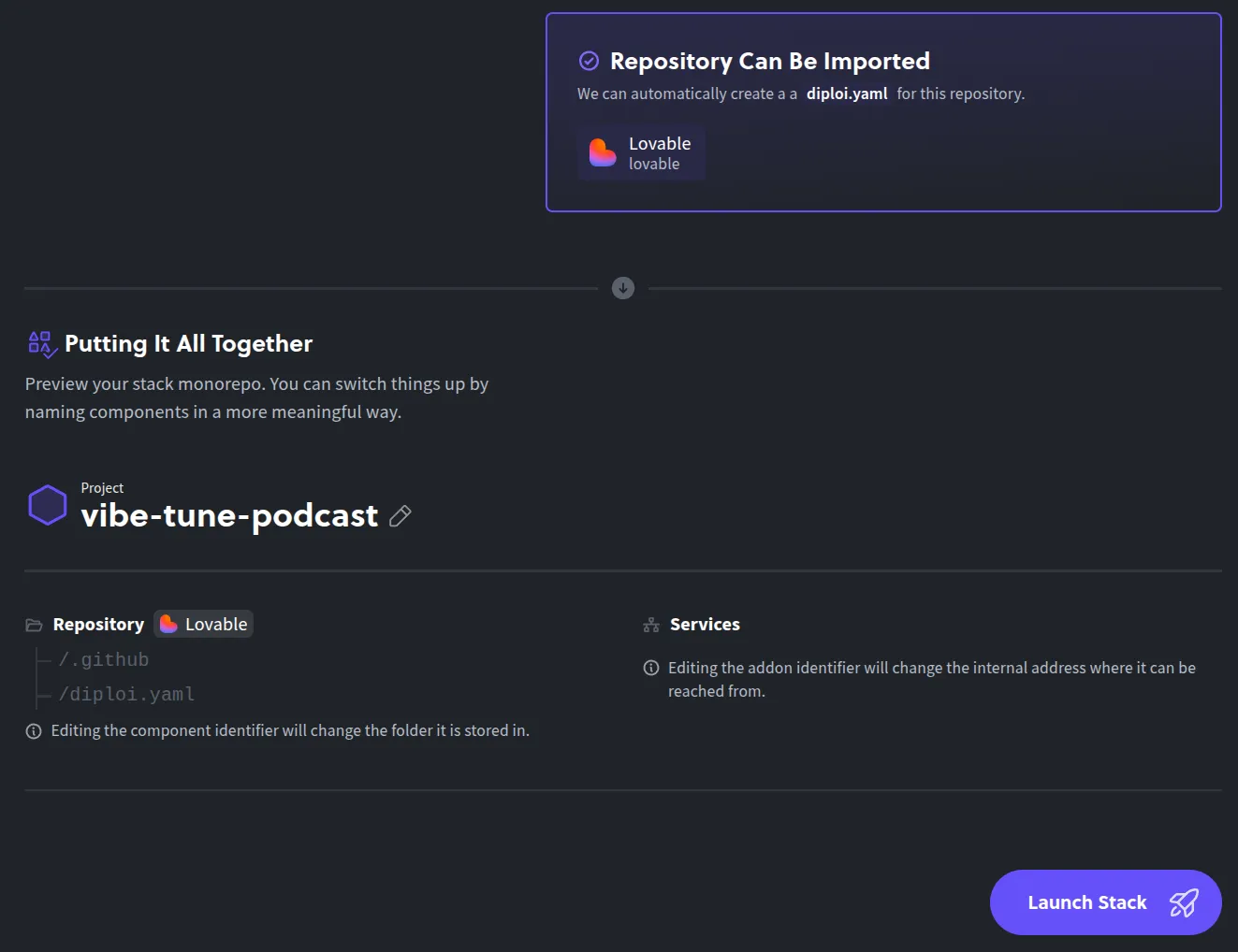 Importing a project you own