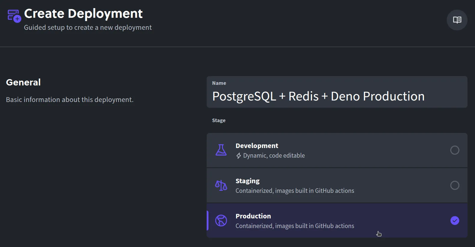 Launching a Production stage for your Deno app