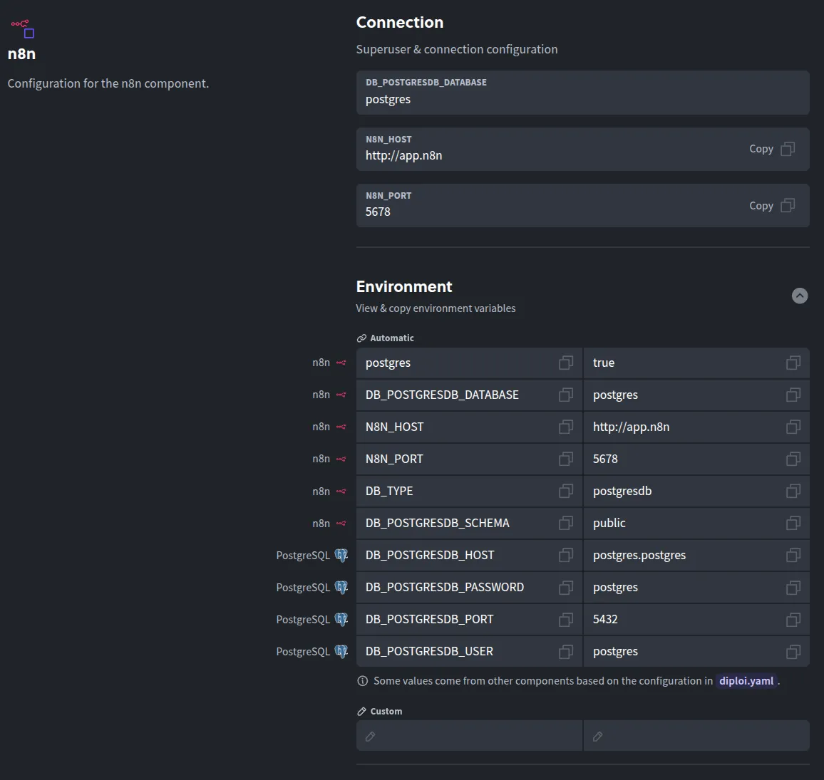 n8n environment variables