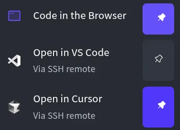 Pinning Cursor to the deployment dashboard