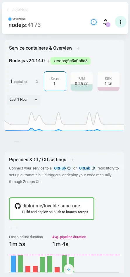 Running an app on Zerops