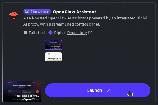 Selecting OpenClaw